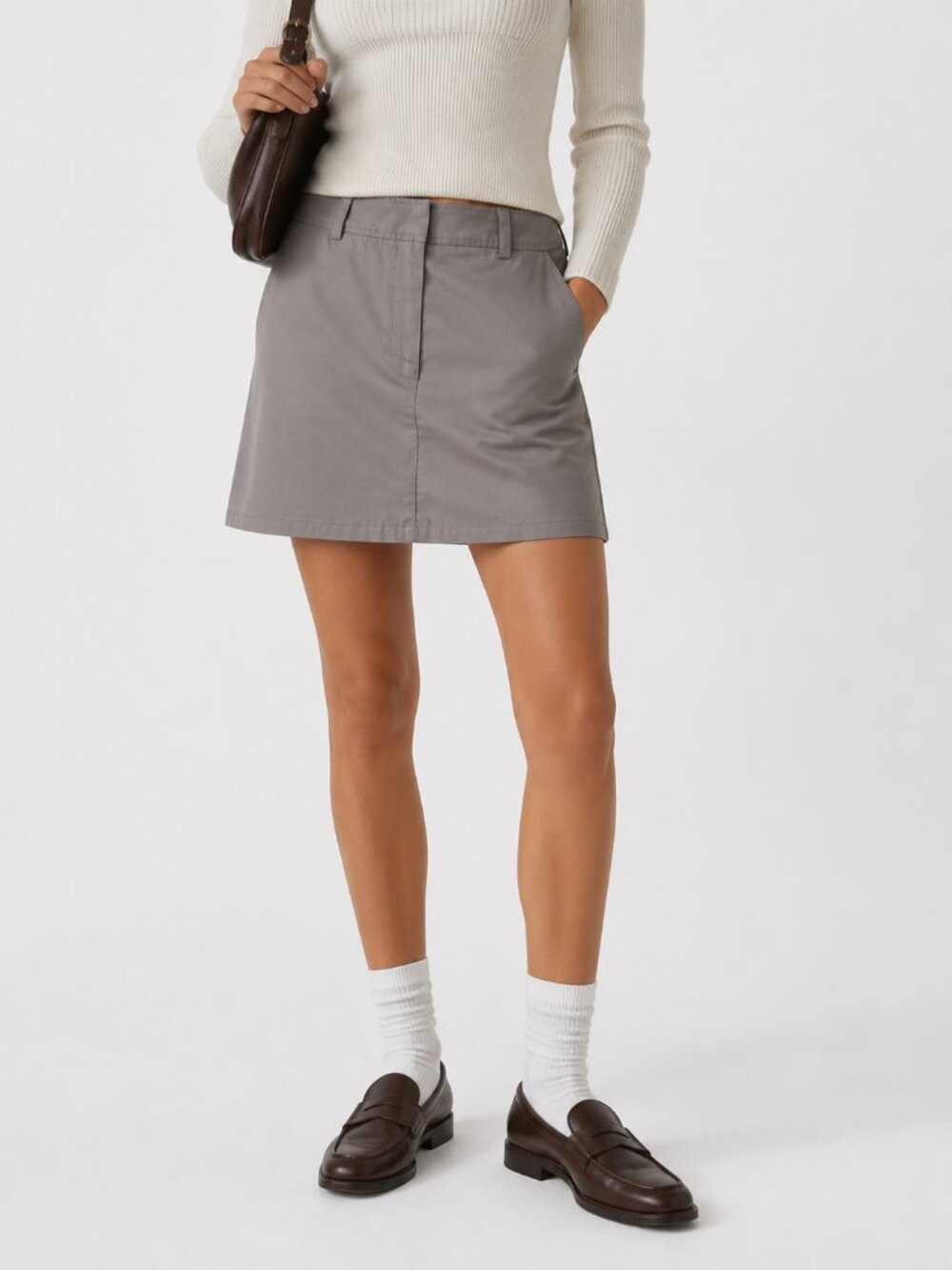 Vintage Tristan & Iseut Grey A-Line Mini Skirt Size 6